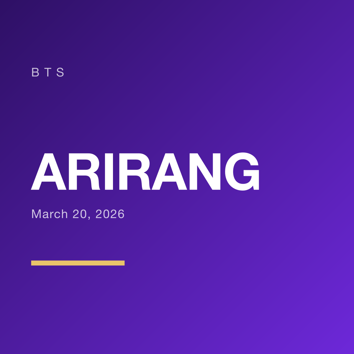 ARIRANG album cover