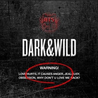 BTS album cover: Dark & Wild